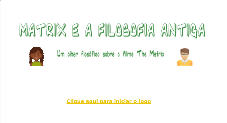 Imagem do jogo Matrix e Filosofia Antiga
